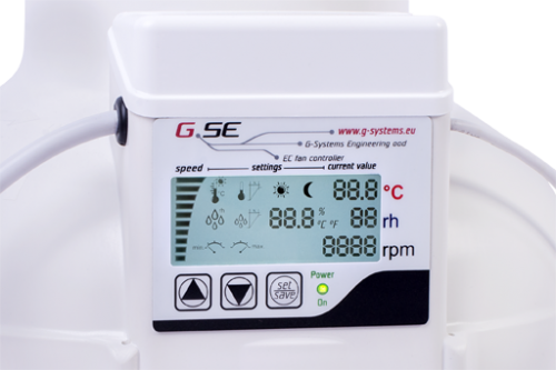 Ventilation: EC Fan with an LCD Display 125mm/950m3/h